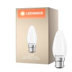 Ledvance Classic LED B22 Kynttilä Matta 3.4W 470lm - 827 Erittäin Lämmin Valkoinen | Korvaa 40W