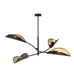 Emibig Kattovalo Lotus Teräs Musta | Sopii 4x E14 - Max 10W