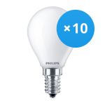 Monipakkaus 10x Philips Corepro LED Lustre E14 Pallo Matta 4.3W 470lm - 827 Erittäin Lämmin Valkoinen | Korvaa 40W