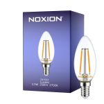 Noxion Lucent LED E14 Kynttilä Filament Kirkas 2.5W 250lm - 827 Erittäin Lämmin Valkoinen | Korvaa 25W