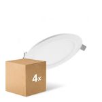 Monipakkaus 4x Ledvance LED Alasvalo Slim Pyöreä DN155 12W 1020lm 120D - 830 Lämmin Valkoinen | 169mm 