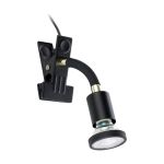Eglo Clamp Parrini 1 Teräs Musta 4.5W 345lm - 830 Lämmin Valkoinen | IP20 - Sis. 1x GU10