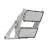 Ledvance LED Valonheitin Max Radial 25 Aluminium Harmaa 900W 153000lm 25D - 830 Lämmin Valkoinen | IP66 - Symmetrinen