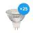 Monipakkaus 25x Noxion LED Kohdevalaisin GU5.3 MR16 4.4W 345lm 12V 36D - 827 Erittäin Lämmin Valkoinen | Himmennettävä - Korvaa 35W