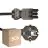 Monipakkaus 50x Noxion GST-Yhteensopiva Virtajohto - Nainen + Schuko Europlug - Musta 1.5m - 3 pole 0.75mm2