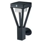 Ledvance LED Seinävalaisin Ulkona Endura Tyyli Musta 6W 550lm - 830 Lämmin Valkoinen | IP44 - Liike- ja Valotunnistin