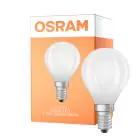 Osram LED Classic LED E14 Päärynä Filament Matta 1.2W 255lm - 840 Kylmä Valkoinen | Korvaa 25W