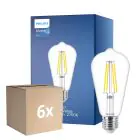 Monipakkaus 6x Philips MASTER Value LED Lamppu E27 Edison Filament Kirkas 5.9W 806lm - 927 Erittäin Lämmin Valkoinen | Paras Värintoisto - Korvaa 60W