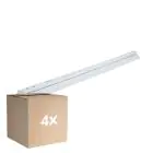 Monipakkaus 4x Noxion Loisteputkivalaisimet Click Heijastin V2 LED T8 | Sopii 1x 150cm LED Putki
