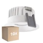 Monipakkaus 10x Ledvance LED Kohdevalaisin Fix Aluminium Valkoinen 8W 680lm 36D - 930 Lämmin Valkoinen | Odetnij 68mm - IP44 - Paras Värintoisto - Himmennettävä