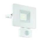 Eglo Seinävalaisin Faedo 3 Aluminium Valkoinen 21W 2300lm - 850 Kylmä Valkoinen | IP44 - Liiketunnistin